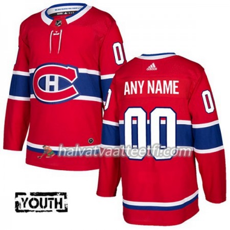 Lasten NHL Montreal Canadiens Custom Adidas 2017-2018 Punainen Authentic